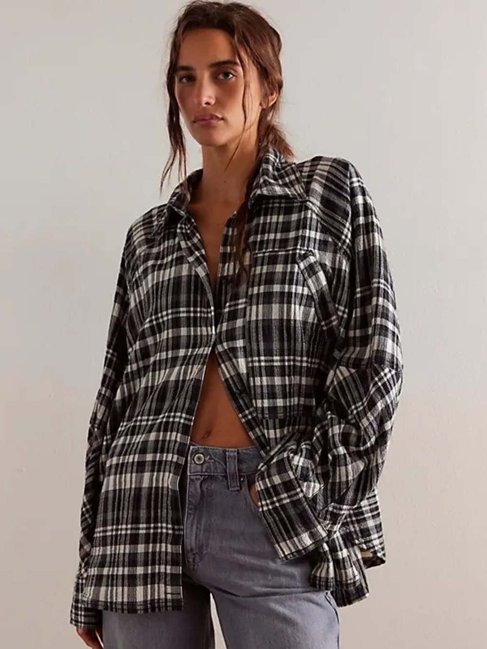 We The Free Indigo Skies Plaid Shirt - Size S